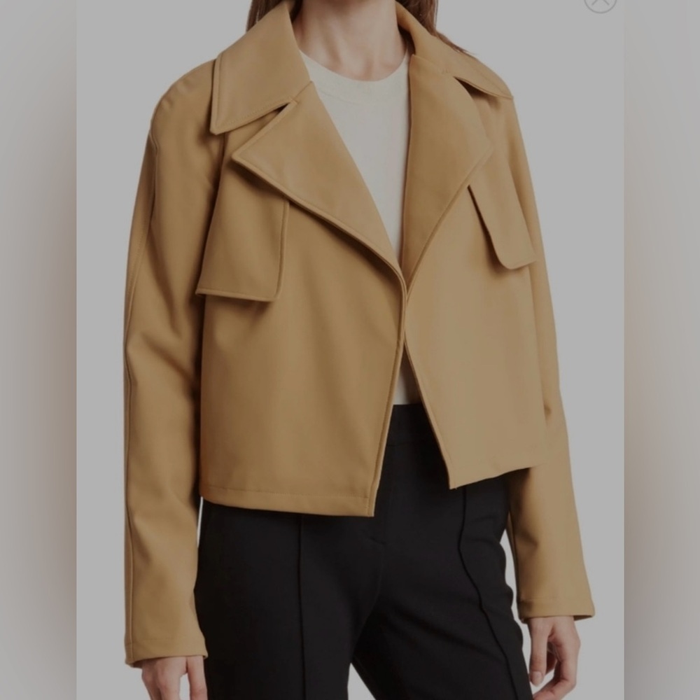 Bagatelle Stretch Nylon Crop Trench Coat XL
